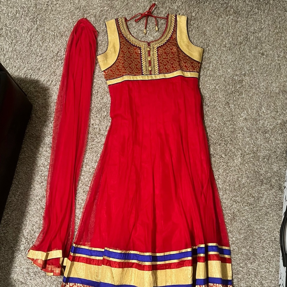 Red anarkali salwar